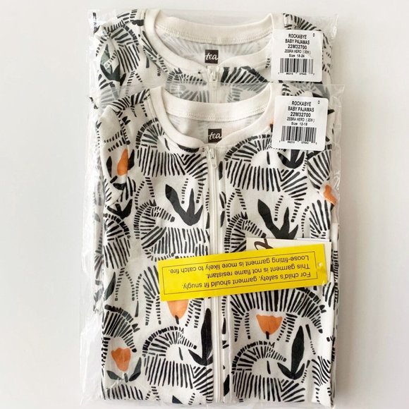 NWT Tea Collection Zipper Rockabye Baby Pajama 12-18 Months 18-24 Months - Picture 6 of 6